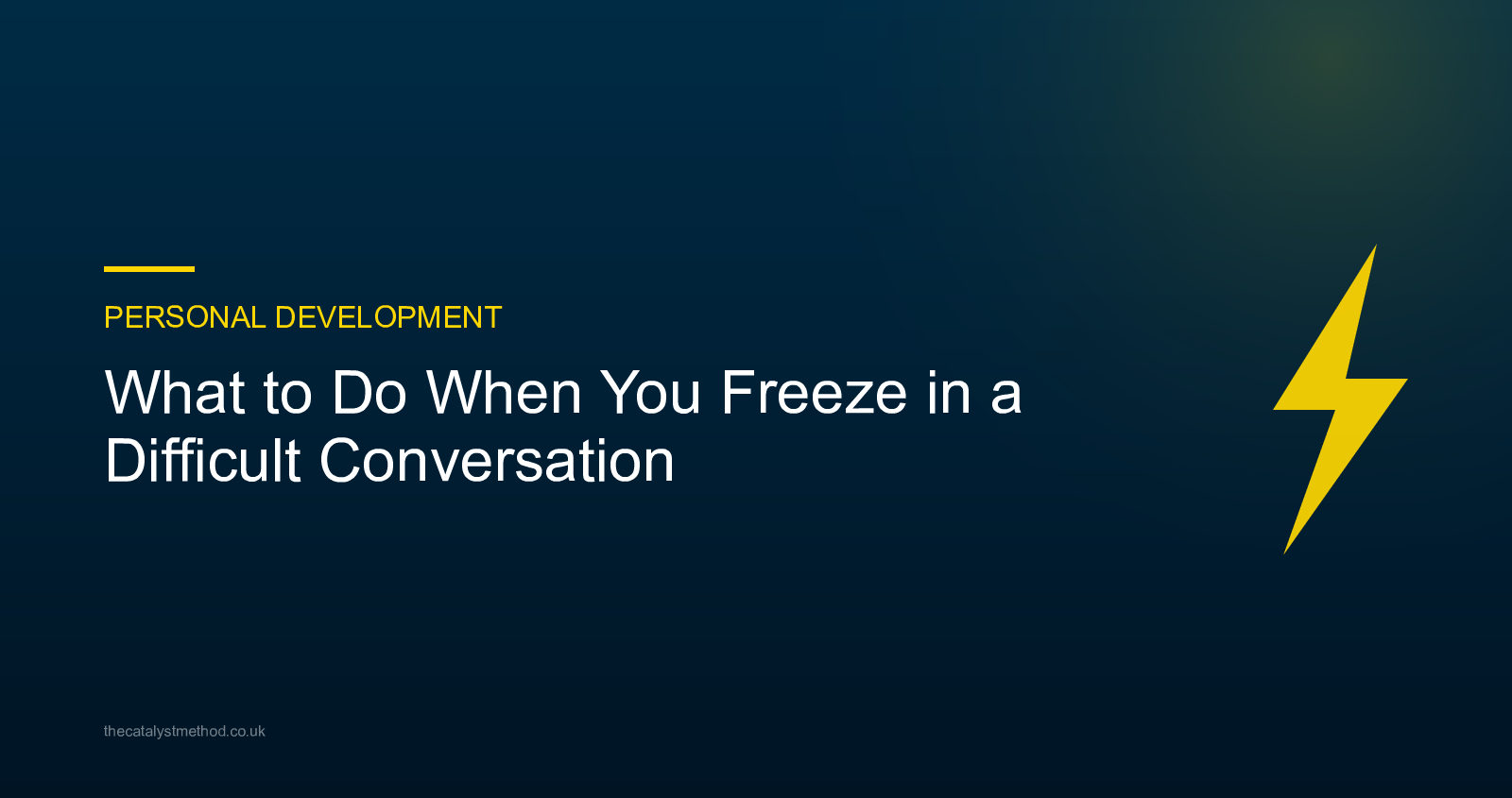 What to Do When You Freeze in a Difficult Conversation